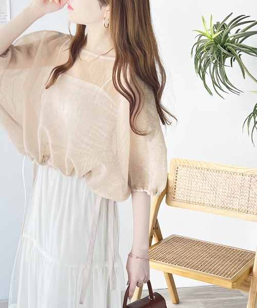 「classicalelf」 7分袖ブラウス X-LARGE ベージュ レディース_画像9