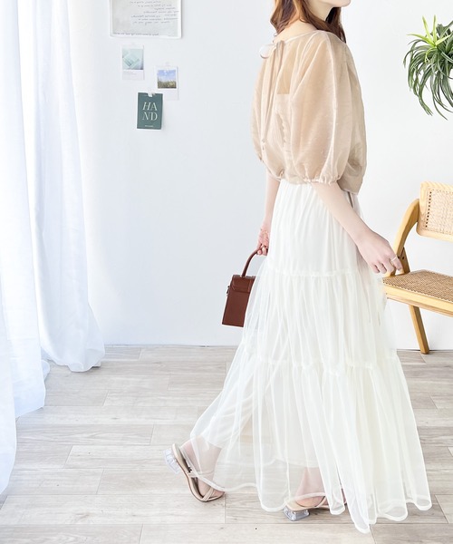 「classicalelf」 7分袖ブラウス X-LARGE ベージュ レディース_画像10