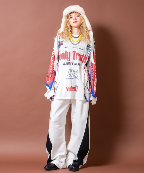 tシャツ a.p.o.v. レーシングゲームシャツグラフィックメッシュ