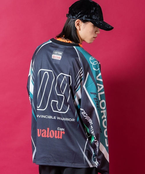 tシャツ a.p.o.v. レーシングゲームシャツグラフィックメッシュ