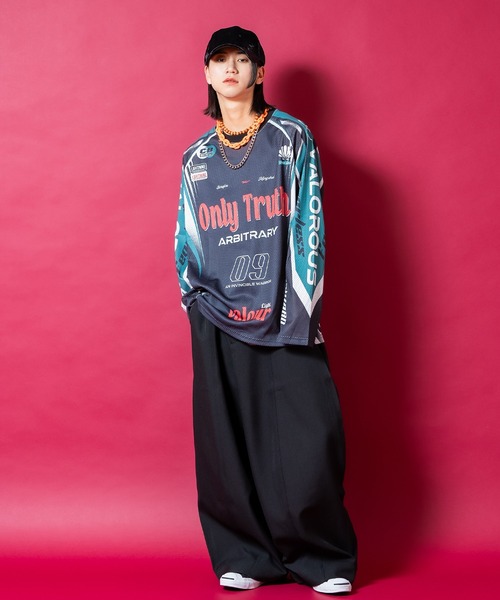 tシャツ a.p.o.v. レーシングゲームシャツグラフィックメッシュ
