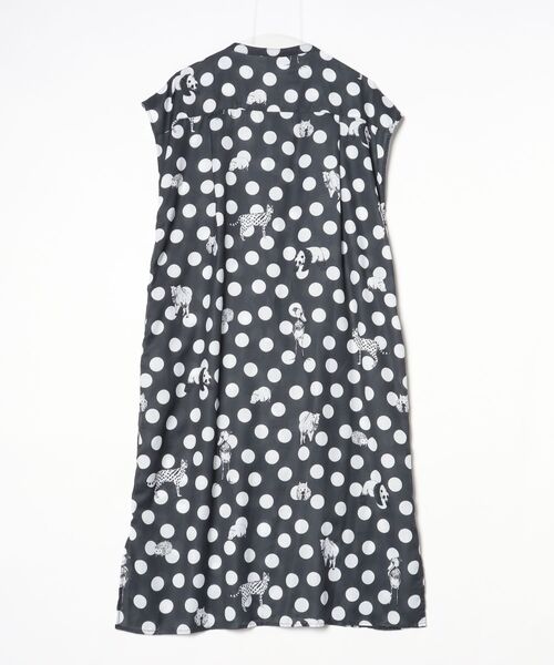 「Design Tshirts Store graniph」 花柄ノースリーブワンピース L ブラック レディース_画像2