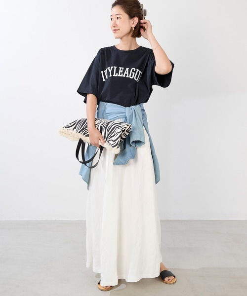 「MICA&DEAL」 ロングスカート FREE オフホワイト レディース_画像3