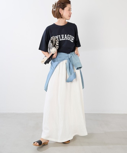 「MICA&DEAL」 ロングスカート FREE オフホワイト レディース_画像5