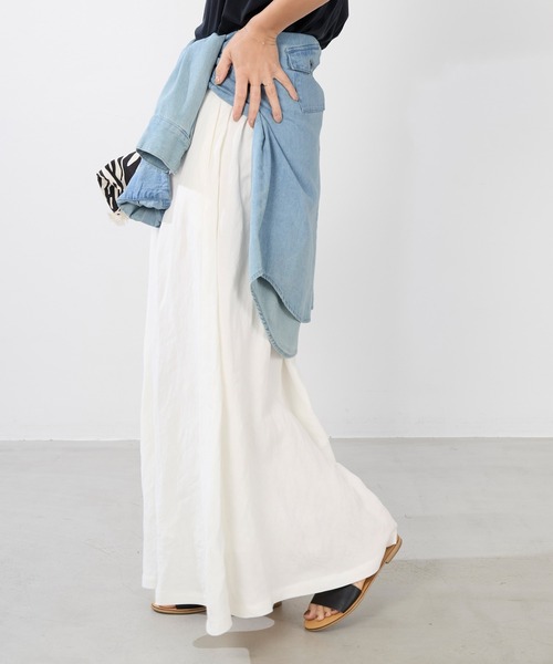 「MICA&DEAL」 ロングスカート FREE オフホワイト レディース_画像6