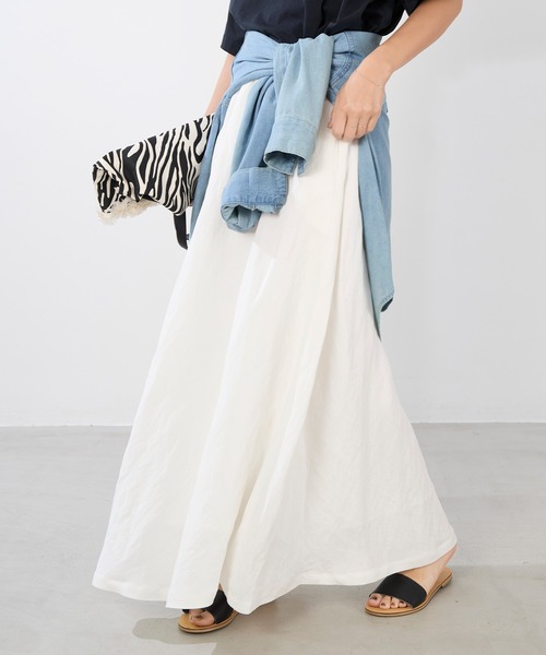 「MICA&DEAL」 ロングスカート FREE オフホワイト レディース_画像7