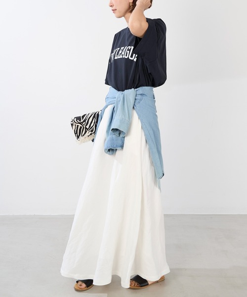 「MICA&DEAL」 ロングスカート FREE オフホワイト レディース_画像8