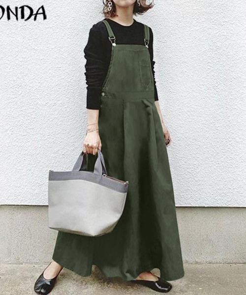 「a lot of love」 サロペットスカート FREE グリーン レディース_画像3