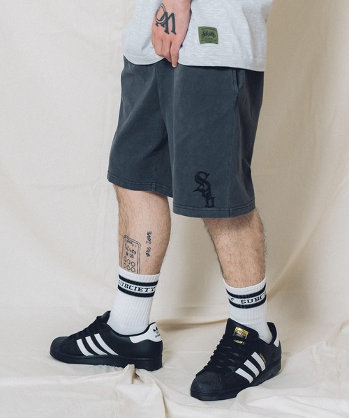「Subciety」 ハーフパンツ LARGE ブラック メンズ_画像4