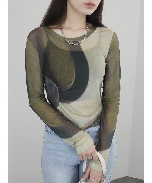 「Reurie'」 長袖カットソー FREE アイボリー レディース_画像4