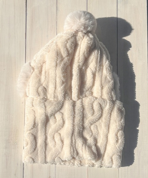 SHIZUTA（シズタ） ニット帽 ニットキャップ SZT:フェイクファー ふわ