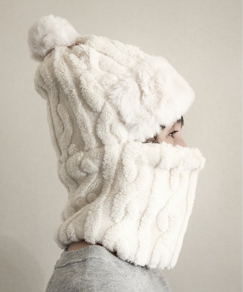 SHIZUTA（シズタ） ニット帽 ニットキャップ SZT:フェイクファー ふわ