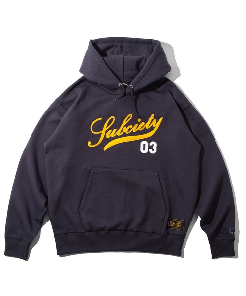 「Subciety」 プルオーバーパーカー X-LARGE ネイビー メンズ_画像4