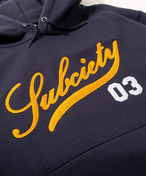 「Subciety」 プルオーバーパーカー X-LARGE ネイビー メンズ_画像6