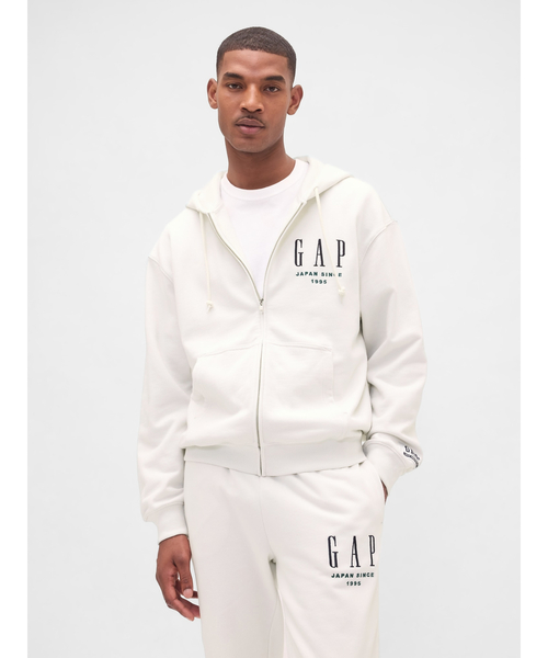 GAP（ギャップ） ジップアップパーカー X-LARGE ホワイト メンズ