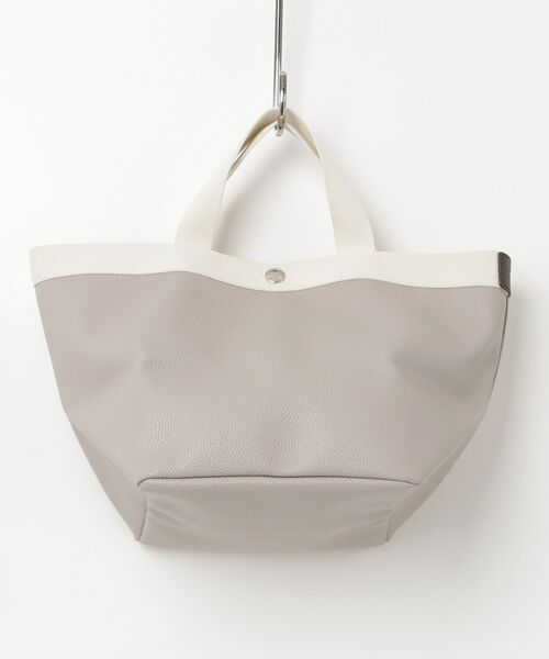 【中古】エルベシャプリエ Herve Chapelier トートバッグ ハンドバッグ キャンバス レザー グレージュ アイボリー Herve Chapelier（エルベシャプリエ） ハンドバッグ - グレー