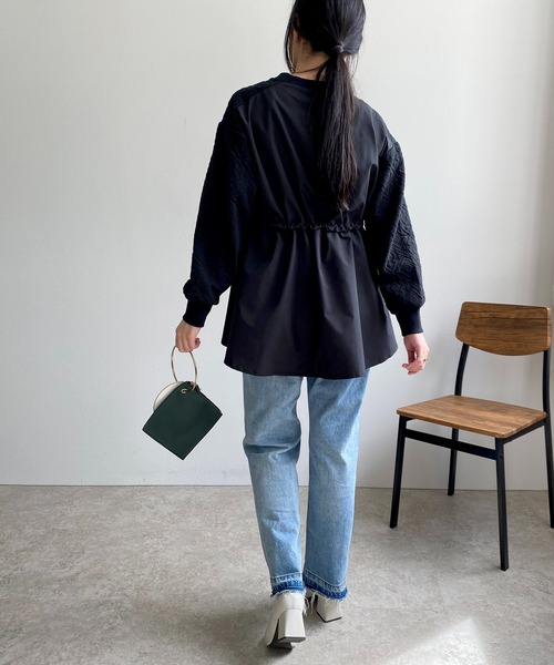 「LHELBIE」 長袖カットソー M ブラック レディース_画像3