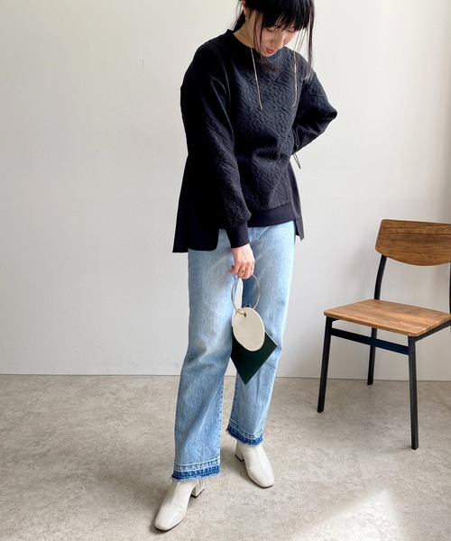 「LHELBIE」 長袖カットソー M ブラック レディース_画像6