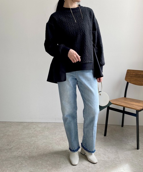 「LHELBIE」 長袖カットソー M ブラック レディース_画像7