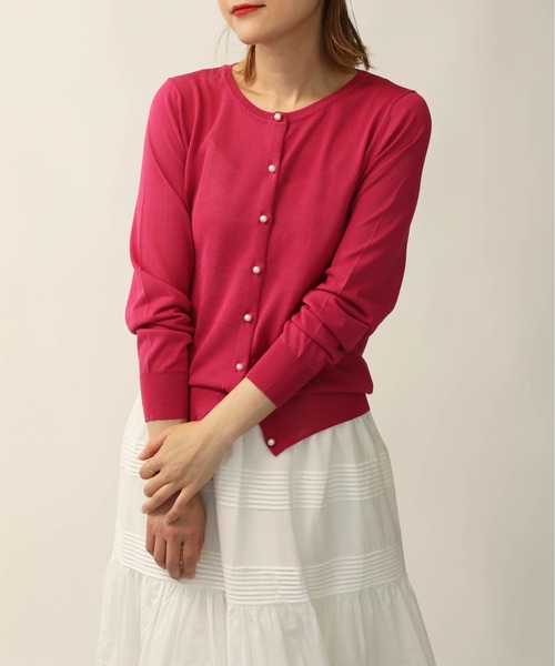 「PICCIN」 ニットカーディガン M ブルー レディース_画像2