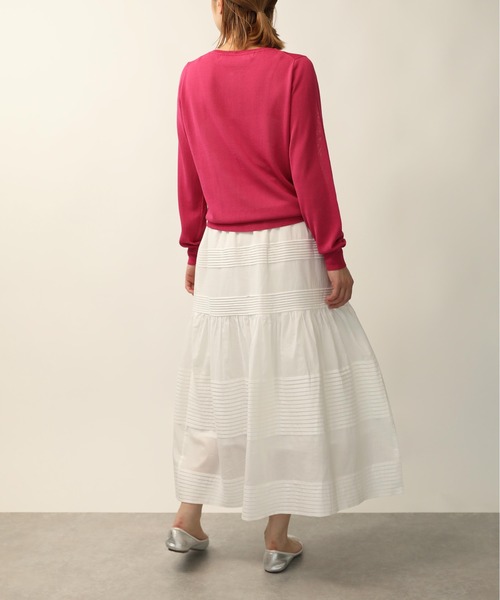 「PICCIN」 ニットカーディガン M ブルー レディース_画像6