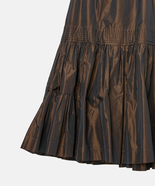 LE CIEL BLEU（ルシェルブルー） スカート 「再入荷」タフタギャザード