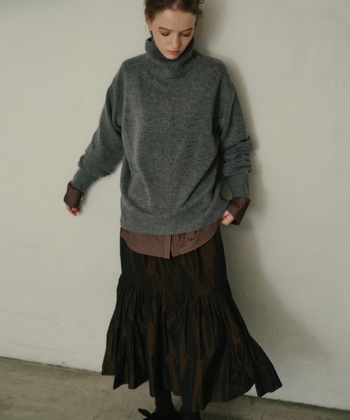 LE CIEL BLEU（ルシェルブルー） スカート 「再入荷」タフタギャザード