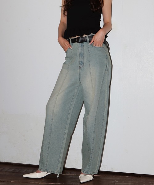 「Mili affinity」 デニムパンツ S ブルー レディース_画像2