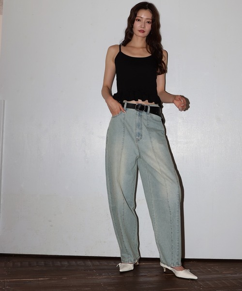 「Mili affinity」 デニムパンツ S ブルー レディース_画像3