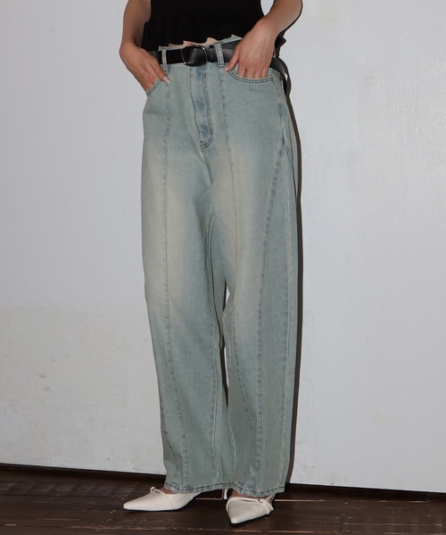 「Mili affinity」 デニムパンツ S ブルー レディース_画像4