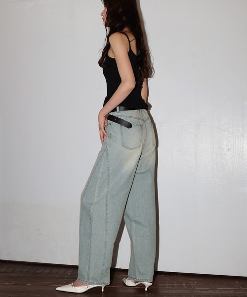 「Mili affinity」 デニムパンツ S ブルー レディース_画像6