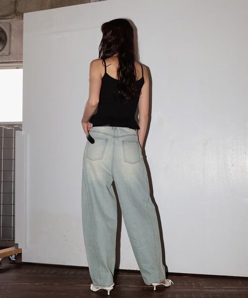 「Mili affinity」 デニムパンツ S ブルー レディース_画像7