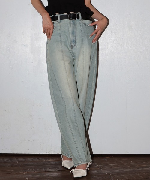 「Mili affinity」 デニムパンツ S ブルー レディース_画像9