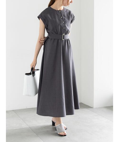 「Te chichi」 半袖ワンピース F グレー レディース_画像2