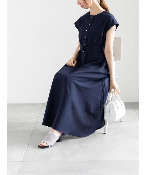 「Te chichi」 半袖ワンピース F グレー レディース_画像4