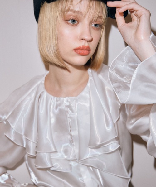 「EIMY ISTOIRE」 長袖ブラウス FREE グレー レディース_画像6