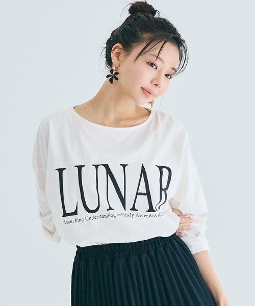 coca（コカ） tシャツ ボートネックロゴロングTシャツ レディース