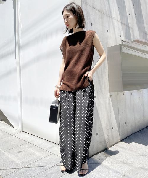 「VERMEIL par iena」 イージーパンツ 38 ブラック レディース_画像3