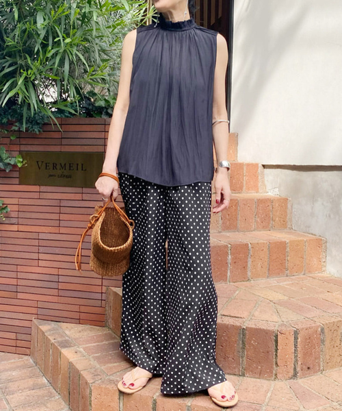 「VERMEIL par iena」 イージーパンツ 38 ブラック レディース_画像6