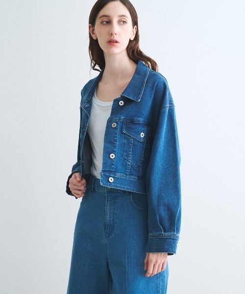 three dots（スリー ドッツ） デニムジャケット gジャン デニム