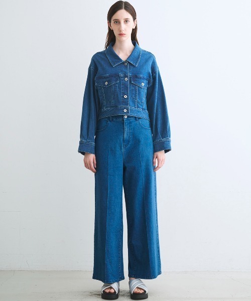 three dots（スリー ドッツ） デニムジャケット gジャン デニム