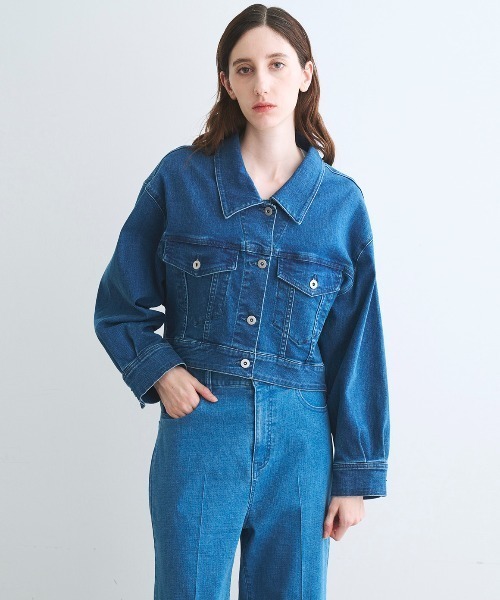 three dots（スリー ドッツ） デニムジャケット gジャン デニム