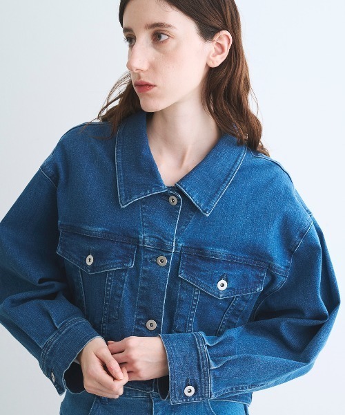 three dots（スリー ドッツ） デニムジャケット gジャン デニム