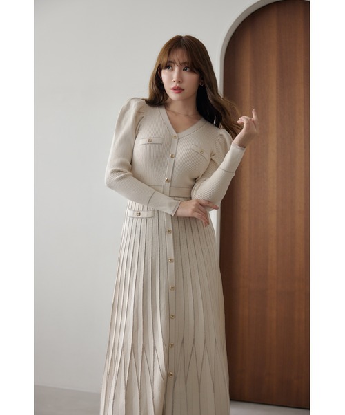 Her lip to ニットワンピース S ベージュ レディース : ZOZOTOWN Yahoo