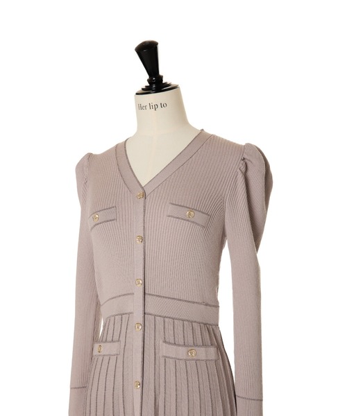Her lip to ニットワンピース S ベージュ レディース : ZOZOTOWN Yahoo