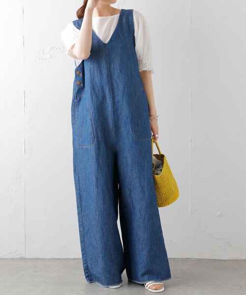 「PUAL CE CIN」 オールインワン FREE ブルー レディース_画像2