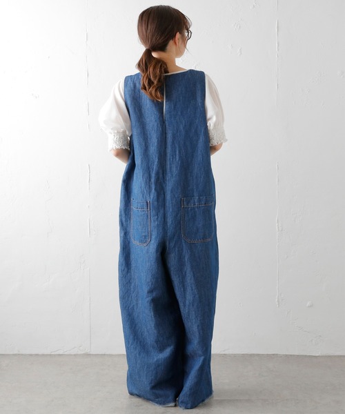 「PUAL CE CIN」 オールインワン FREE ブルー レディース_画像4