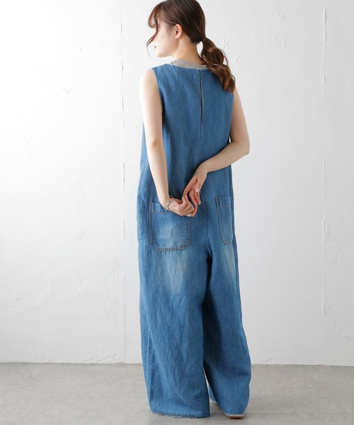 「PUAL CE CIN」 オールインワン FREE ブルー レディース_画像7