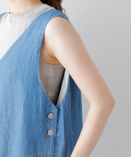 「PUAL CE CIN」 オールインワン FREE ブルー レディース_画像9