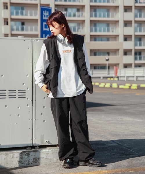 「THRASHER」 長袖Tシャツ MEDIUM グレー メンズ_画像3